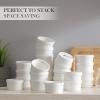 imageMALACASA Mini Ramekins 15 oz set of 24 Ramiken Ceramic Creme Brulee Ramekins White Custard Cups Small Dipping Bowls for Kitchen Serving Sauce Condiments Dishwasher Oven Safe Series RAMEKINDISH24 PCS
