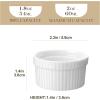 imageMALACASA Mini Ramekins 15 oz set of 24 Ramiken Ceramic Creme Brulee Ramekins White Custard Cups Small Dipping Bowls for Kitchen Serving Sauce Condiments Dishwasher Oven Safe Series RAMEKINDISH24 PCS