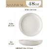 imageMALACASA Pasta Bowls 48 Oz 95 Inch Large Salad Bowls Modern Relief Design Ceramic Serving Bowls Wide and Shallow Plates Pasta Plates Microwave ampamp Dishwasher Safe Set of 4 Series LYDIA