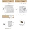 imageMALACASA Plates and Cups Set 18Piece Porcelain Square Dinnerware Sets with 8  Dessert Plates 7 OZ Coffee Mugs and 54 Saucers Marble Dish Set for 6 Series Flora