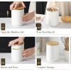 imageMALACASA Porcelain Coffee Canister Coffee Jar with Airtight Wooden Lid Sugar Container Food Storage Jar for Tea Cereal Nut Salt Spice and More  32 FL OZ