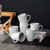 imageMALACASA Porcelain Coffee Mugs 12 Ounce White Coffee Mugs Set of 6 Tea Cups Mugs for Cappuccino Espresso Cocoa and More Series Elisa
