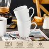 imageMALACASA Porcelain Coffee Mugs 12 Ounce White Coffee Mugs Set of 6 Tea Cups Mugs for Cappuccino Espresso Cocoa and More Series Elisa