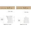 imageMALACASA Porcelain Creamer and Sugar Set Ivory White Serving Set for Coffee and Tea1Piece Milk Jug and 1Piece Sugar Pot with Lid Set of 3 Series FloraFLORA