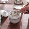 imageMALACASA Porcelain Creamer and Sugar Set Ivory White Serving Set for Coffee and Tea1Piece Milk Jug and 1Piece Sugar Pot with Lid Set of 3 Series FloraCARINA