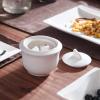 imageMALACASA Porcelain Creamer and Sugar Set Ivory White Serving Set for Coffee and Tea1Piece Milk Jug and 1Piece Sugar Pot with Lid Set of 3 Series FloraCARINA