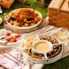imageMALACASA Porcelain Divided Serving Dishes Appetizers Tray Serving Tray for Party  Perfect for Chips and Dip Fruit Veggies Candy and Snacks Divided Serving Platter Relish Tray White