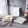 imageMALACASA Porcelain Party Plate Set for Dessert Dishes Salad Pasta Appetizer Serving
