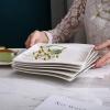 imageMALACASA Porcelain Party Plate Set for Dessert Dishes Salad Pasta Appetizer Serving