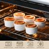 imageMALACASA Ramekins 4 oz Oven Safe Porcelain Creme Brulee Ramekins Pudding Custard Cups Small Ceramic Souffle Dishes Ramakan Ramiken Ramicans Baking Bowls Set of 6 White Series RAMEKINDISH8 oz