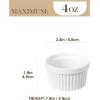 imageMALACASA Ramekins 4 oz Oven Safe Porcelain Creme Brulee Ramekins Pudding Custard Cups Small Ceramic Souffle Dishes Ramakan Ramiken Ramicans Baking Bowls Set of 6 White Series RAMEKINDISH4 oz