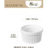 imageMALACASA Ramekins 4 oz Oven Safe Porcelain Creme Brulee Ramekins Pudding Custard Cups Small Ceramic Souffle Dishes Ramakan Ramiken Ramicans Baking Bowls Set of 6 White Series RAMEKINDISH8 oz