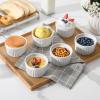 imageMALACASA Ramekins 4 oz Oven Safe Porcelain Creme Brulee Ramekins Pudding Custard Cups Small Ceramic Souffle Dishes Ramakan Ramiken Ramicans Baking Bowls Set of 6 White Series RAMEKINDISH6 OZ
