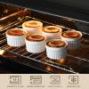 imageMALACASA Ramekins 4 oz Oven Safe Porcelain Creme Brulee Ramekins Pudding Custard Cups Small Ceramic Souffle Dishes Ramakan Ramiken Ramicans Baking Bowls Set of 6 White Series RAMEKINDISH10 oz