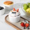 imageMALACASA Ramekins 4 oz Oven Safe Porcelain Creme Brulee Ramekins Pudding Custard Cups Small Ceramic Souffle Dishes Ramakan Ramiken Ramicans Baking Bowls Set of 6 White Series RAMEKINDISH6 OZ