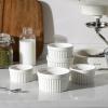 imageMALACASA Ramekins 4 oz Oven Safe Porcelain Creme Brulee Ramekins Pudding Custard Cups Small Ceramic Souffle Dishes Ramakan Ramiken Ramicans Baking Bowls Set of 6 White Series RAMEKINDISH12 oz