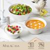 imageMALACASA Serving Bowls 105 OZ Large Salad Bowls Set of 2 Porcelain White Bowls for Kitchen Large Bowl for Salad Soup Pho and Fruit Ceramic Serving Bowls for Party Microwave Safe Series RegularWhite