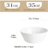 imageMALACASA Serving Bowls 105 OZ Large Salad Bowls Set of 2 Porcelain White Bowls for Kitchen Large Bowl for Salad Soup Pho and Fruit Ceramic Serving Bowls for Party Microwave Safe Series RegularWhite
