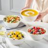 imageMALACASA Serving Bowls 105 OZ Large Salad Bowls Set of 2 Porcelain White Bowls for Kitchen Large Bowl for Salad Soup Pho and Fruit Ceramic Serving Bowls for Party Microwave Safe Series RegularWhite