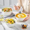imageMALACASA Serving Bowls 105 OZ Large Salad Bowls Set of 2 Porcelain White Bowls for Kitchen Large Bowl for Salad Soup Pho and Fruit Ceramic Serving Bowls for Party Microwave Safe Series RegularWhite