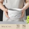 imageMALACASA Serving Bowls 114 OZ10quot Extra Large Salad Bowls Set of 2 Porcelain White Serving Bowls for Salad Soup Pasta and Dinner Large Ceramic Bowl Set for Entertaining Series REGULARMarble Grey