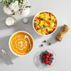 imageMALACASA Serving Bowls 114 OZ10quot Extra Large Salad Bowls Set of 2 Porcelain White Serving Bowls for Salad Soup Pasta and Dinner Large Ceramic Bowl Set for Entertaining Series REGULARIvory White