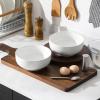 imageMALACASA Serving Bowls 114 OZ10quot Extra Large Salad Bowls Set of 2 Porcelain White Serving Bowls for Salad Soup Pasta and Dinner Large Ceramic Bowl Set for Entertaining Series REGULARIvory White