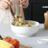 imageMALACASA Serving Bowls 114 OZ10quot Extra Large Salad Bowls Set of 2 Porcelain White Serving Bowls for Salad Soup Pasta and Dinner Large Ceramic Bowl Set for Entertaining Series REGULARIvory White