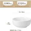 imageMALACASA Serving Bowls 114 OZ10quot Extra Large Salad Bowls Set of 2 Porcelain White Serving Bowls for Salad Soup Pasta and Dinner Large Ceramic Bowl Set for Entertaining Series REGULARIvory White