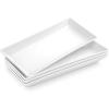 imageMALACASA Serving Platters Set of 4 Ceramic Serving Platters and Trays for Serving Food Rectangular Serving Trays for Party Large Serving Plates Party Serving Trays and Platters  12 Inch WhiteWhite