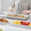 imageMALACASA Serving Platters Set of 4 Ceramic Serving Platters and Trays for Serving Food Rectangular Serving Trays for Party Large Serving Plates Party Serving Trays and Platters  12 Inch WhiteWhite