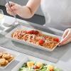 imageMALACASA Serving Platters Set of 4 Ceramic Serving Platters and Trays for Serving Food Rectangular Serving Trays for Party Large Serving Plates Party Serving Trays and Platters  12 Inch WhiteWhite