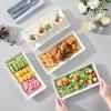 imageMALACASA Serving Platters Set of 4 Ceramic Serving Platters and Trays for Serving Food Rectangular Serving Trays for Party Large Serving Plates Party Serving Trays and Platters  12 Inch WhiteWhite