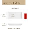 imageMALACASA Serving Platters Set of 4 Ceramic Serving Platters and Trays for Serving Food Rectangular Serving Trays for Party Large Serving Plates Party Serving Trays and Platters  12 Inch WhiteWhite