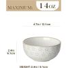 imageMALACASA Small Bowls 14 Ounce Ice Cream Bowl Stoneware Dessert Bowls Set of 4 with Embossment for Snack Chip Fruits Side Dishes  45 Inch Arctic White Series LYDIA14 OZ