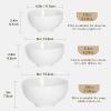imageMALACASA Small White Ceramic Bowls Set of 8 14 OZ Compact Dessert Bowls Rice Bowls Set Ceramic Bowl for Ice Cream Soup Cereal Side Dishes Dishwasher ampamp Microwave SafeWhite