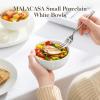 imageMALACASA Small White Ceramic Bowls Set of 8 14 OZ Compact Dessert Bowls Rice Bowls Set Ceramic Bowl for Ice Cream Soup Cereal Side Dishes Dishwasher ampamp Microwave SafeWhite