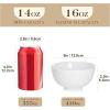imageMALACASA Small White Ceramic Bowls Set of 8 14 OZ Compact Dessert Bowls Rice Bowls Set Ceramic Bowl for Ice Cream Soup Cereal Side Dishes Dishwasher ampamp Microwave SafeWhite
