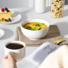 imageMALACASA Small White Ceramic Bowls Set of 8 14 OZ Compact Dessert Bowls Rice Bowls Set Ceramic Bowl for Ice Cream Soup Cereal Side Dishes Dishwasher ampamp Microwave SafeWhite