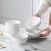 imageMALACASA Small White Ceramic Bowls Set of 8 14 OZ Compact Dessert Bowls Rice Bowls Set Ceramic Bowl for Ice Cream Soup Cereal Side Dishes Dishwasher ampamp Microwave SafeWhite