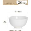 imageMALACASA Small White Ceramic Bowls Set of 8 14 OZ Compact Dessert Bowls Rice Bowls Set Ceramic Bowl for Ice Cream Soup Cereal Side Dishes Dishwasher ampamp Microwave SafeWhite