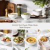 imageMALACASA Small White Ceramic Bowls Set of 8 14 OZ Compact Dessert Bowls Rice Bowls Set Ceramic Bowl for Ice Cream Soup Cereal Side Dishes Dishwasher ampamp Microwave SafeWhite