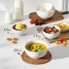 imageMALACASA Small White Ceramic Bowls Set of 8 14 OZ Compact Dessert Bowls Rice Bowls Set Ceramic Bowl for Ice Cream Soup Cereal Side Dishes Dishwasher ampamp Microwave SafeWhite