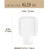 imageMALACASA Spoon Rest Large Spoon Rests for Stove Top Porcelain Spoon Holder for Kitchen Counter Utensils Rests Cooking Spoon Holders for Spatula Ladle Tongs Marble Grey Series REGULARIvory White