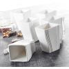 imageMALACASA Square Coffee Mugs 12 OZ Porcelain Espresso Cups Tea Mugs Set of 6 White Mugs Set for Coffee Tea Cappuccin Drinks