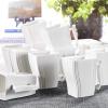 imageMALACASA Square Coffee Mugs 12 OZ Porcelain Espresso Cups Tea Mugs Set of 6 White Mugs Set for Coffee Tea Cappuccin Drinks