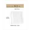 imageMALACASA Square Dinner Plates 82 Inch Porcelain Serving Plate Ceramic Dessert Plates Set of 6 Modern White Kitchen Plates Microwave Oven Dishwasher Safe Series Flora
