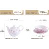 imageMALACASA Tea for One Set Teapot 11 Ounce and Cup 84 Ounce and 6 inch Saucers Porcelain Teapot and Cup Set Tea Pot with Lid Pink  Series Sweet TimePink