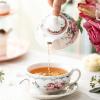 imageMALACASA Tea for One Set Teapot 11 Ounce and Cup 84 Ounce and 6 inch Saucers Porcelain Teapot and Cup Set Tea Pot with Lid Pink  Series Sweet Timepink and blue