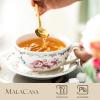 imageMALACASA Tea for One Set Teapot 11 Ounce and Cup 84 Ounce and 6 inch Saucers Porcelain Teapot and Cup Set Tea Pot with Lid Pink  Series Sweet Timepink and blue